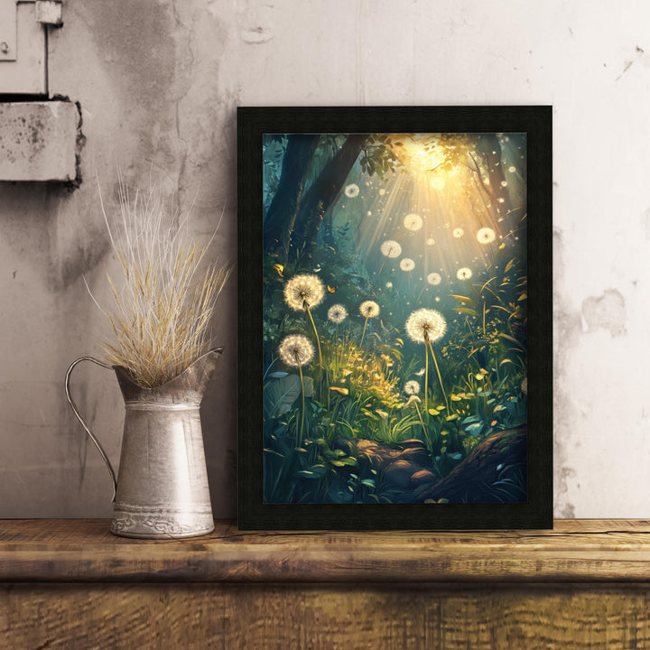 Dandelion Flight School Print | Vintage Cottagecore Art Poster