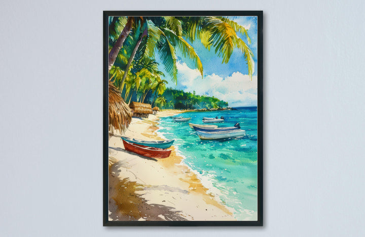 Dominican Republic Watercolor Poster Wall Art Dominican Republic Wall Hanging Home Décor Dominican Republic Gift Art Lovers Dominican