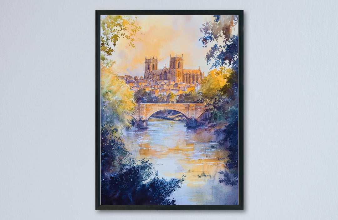Durham Watercolor Poster Wall Art Durham Wall Hanging Home Décor Durham Gift Art Lovers United Kingdom Wall Art