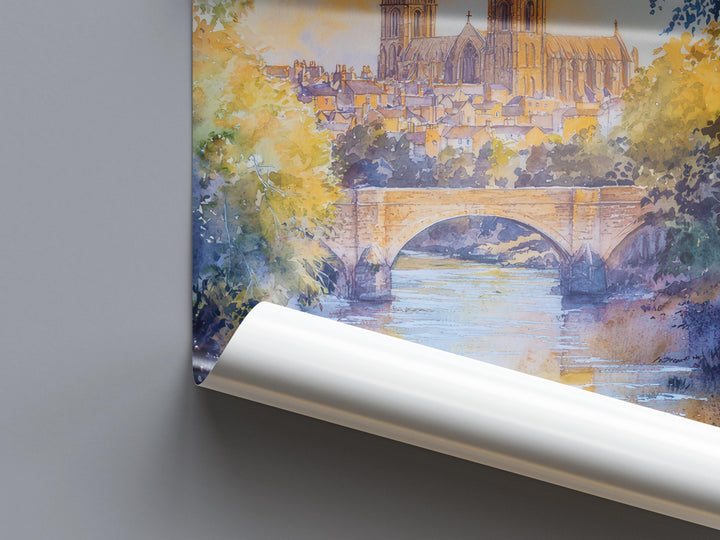 Durham Watercolor Poster Wall Art Durham Wall Hanging Home Décor Durham Gift Art Lovers United Kingdom Wall Art