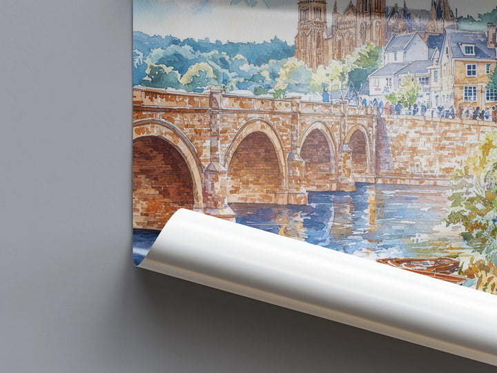 Exeter Watercolor Poster Wall Art Exeter Wall Hanging Home Décor Exeter Gift Art Lovers United Kingdom Wall Art