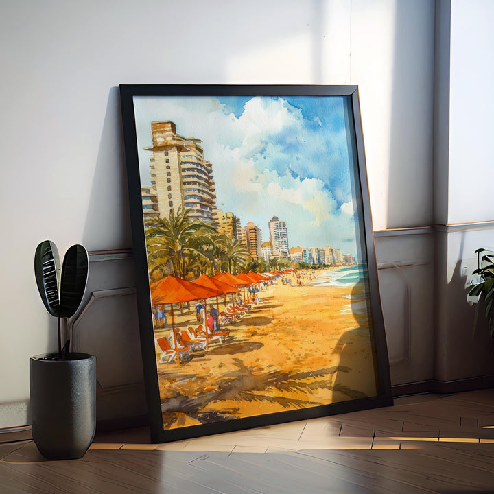 Durban Watercolor Poster Wall Art Durban Wall Hanging Home Décor Durban Gift Art Lovers South Africa Wall Art