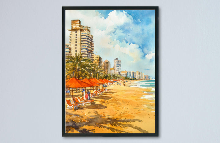 Durban Watercolor Poster Wall Art Durban Wall Hanging Home Décor Durban Gift Art Lovers South Africa Wall Art