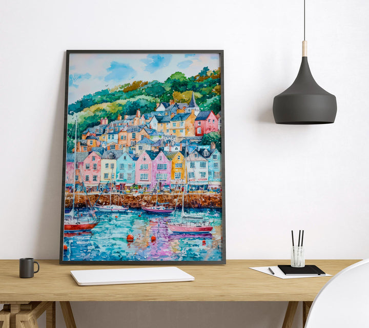 Dartmouth Watercolor Poster Wall Art Dartmouth Wall Hanging Home Décor Dartmouth Gift Art Lovers United Kingdom Wall Art