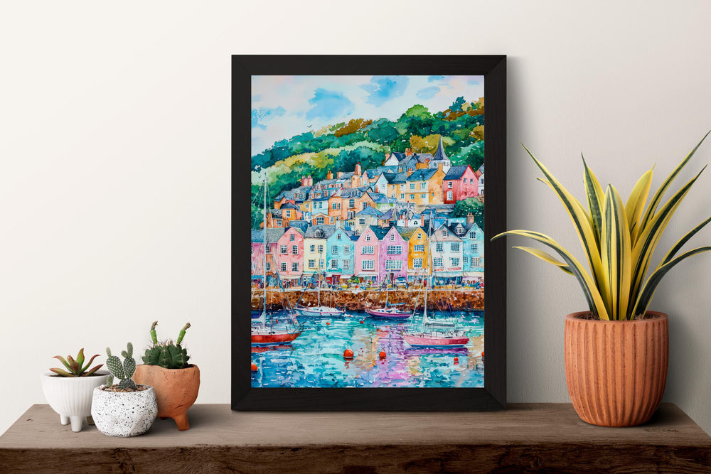Dartmouth Watercolor Poster Wall Art Dartmouth Wall Hanging Home Décor Dartmouth Gift Art Lovers United Kingdom Wall Art