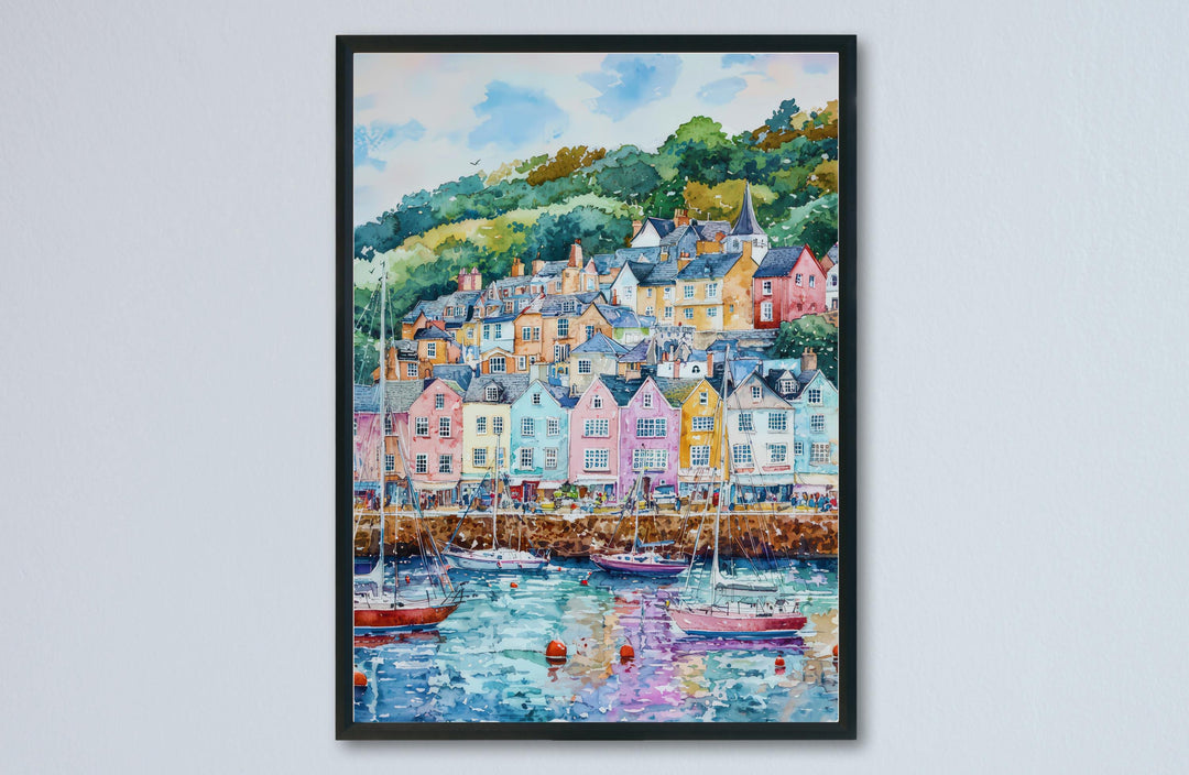 Dartmouth Watercolor Poster Wall Art Dartmouth Wall Hanging Home Décor Dartmouth Gift Art Lovers United Kingdom Wall Art