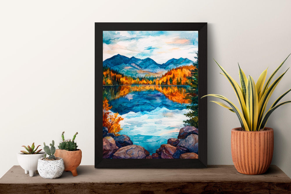 The Adirondacks Watercolor Poster Wall Art The Adirondacks Wall Hanging Home Décor The Adirondacks Gift Art Lovers United States Wall Art