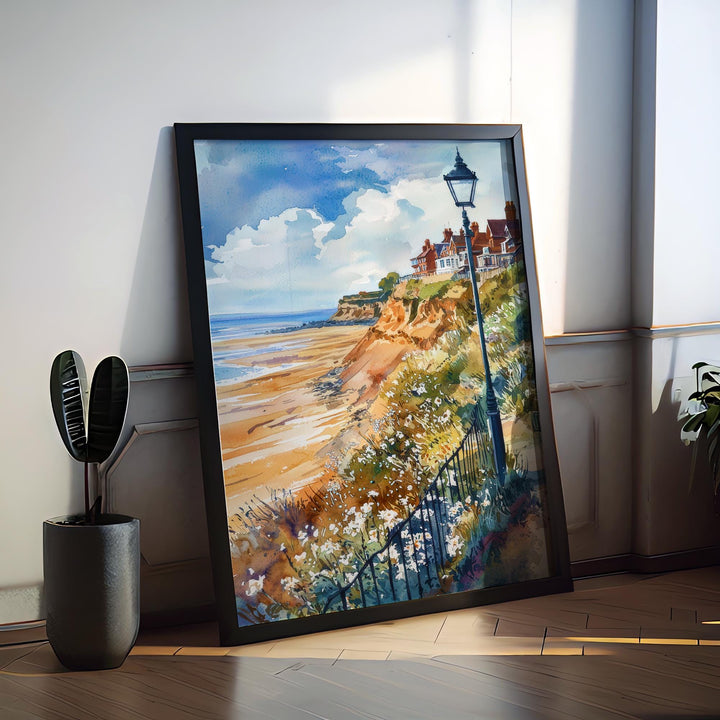 Saltburn-by-the-Sea Watercolor Poster Wall Art Saltburn-by-the-Sea Wall Hanging Home Décor Saltburn-by-the-Sea Gift Art Lovers