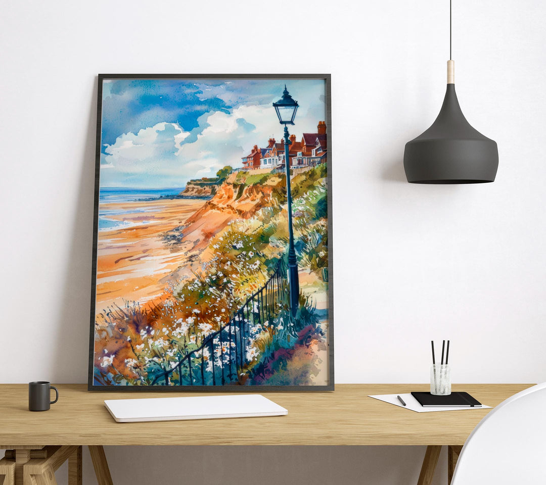 Saltburn-by-the-Sea Watercolor Poster Wall Art Saltburn-by-the-Sea Wall Hanging Home Décor Saltburn-by-the-Sea Gift Art Lovers