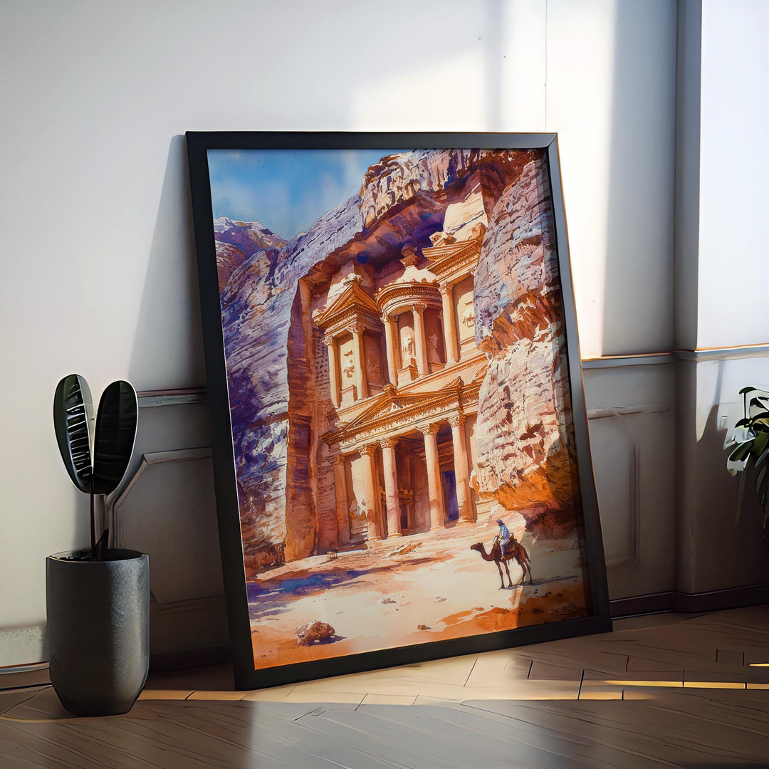 Petra Watercolor Poster Wall Art Petra Wall Hanging Home Décor Petra Gift Art Lovers Jordan Wall Art