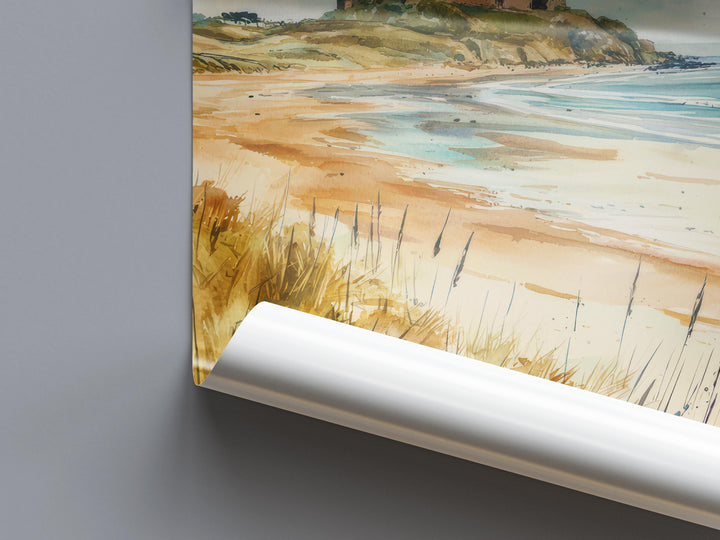 Northumberland Coast Watercolor Poster Wall Art Northumberland Coast Wall Hanging Home Décor Northumberland Coast Gift Art Lovers