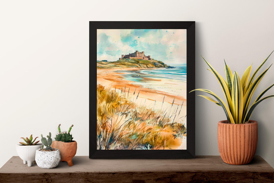 Northumberland Coast Watercolor Poster Wall Art Northumberland Coast Wall Hanging Home Décor Northumberland Coast Gift Art Lovers