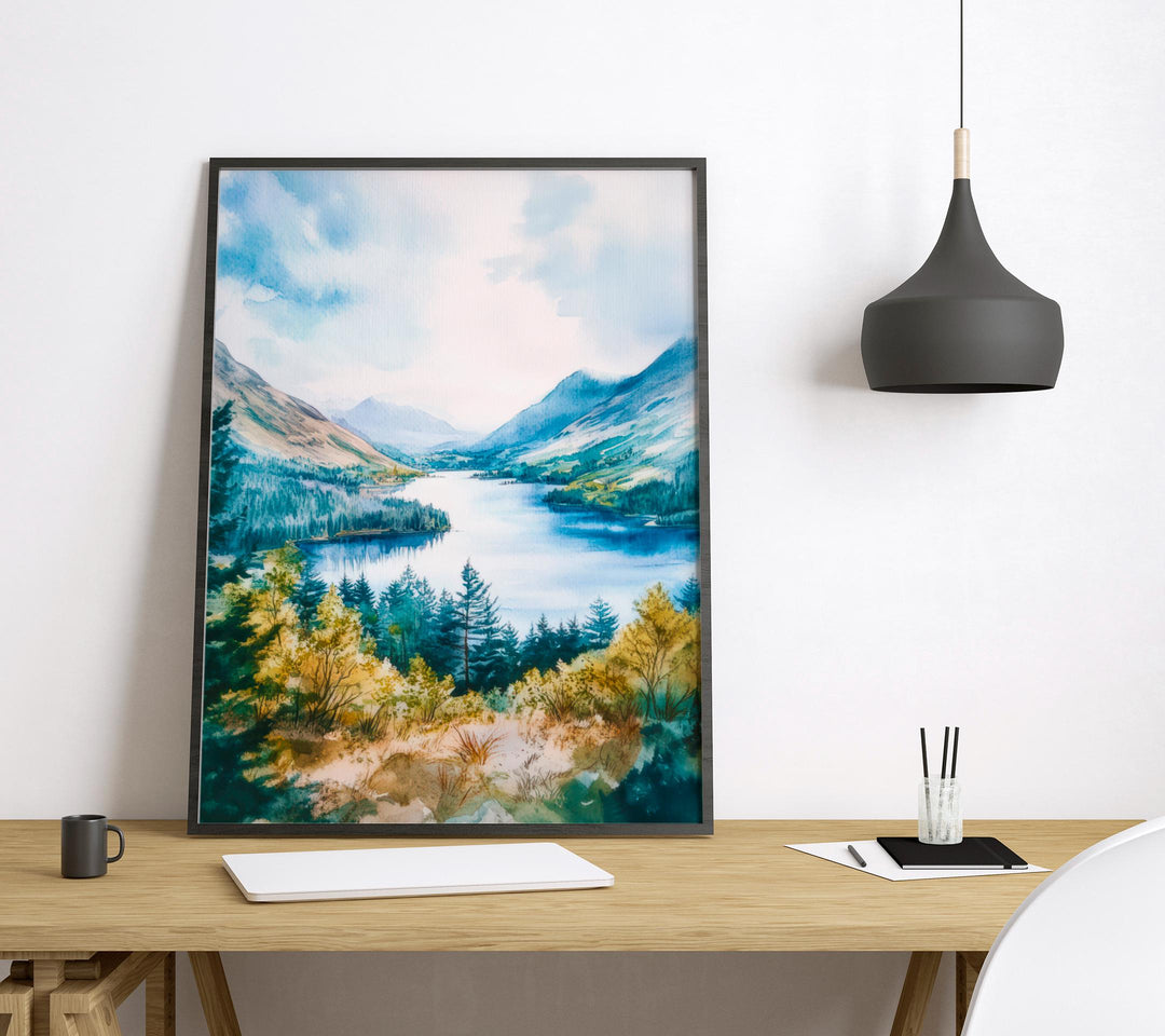 Thirlmere Watercolor Poster Wall Art Thirlmere Wall Decor Home Décor Thirlmere Gift United Kingdom Art Lover Gift, Travel Souvenir Print