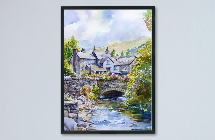 Ambleside Watercolor Poster Wall Art Ambleside Wall Decor Home Décor Ambleside Gift United Kingdom Art Lover Gift, Travel Souvenir Print