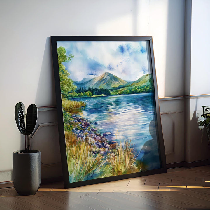 Loweswater Watercolor Poster Wall Art Loweswater Wall Decor Home Décor Loweswater Gift United Kingdom Art Lover Gift, Travel Souvenir Print