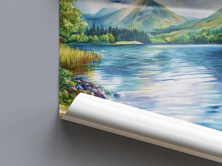 Loweswater Watercolor Poster Wall Art Loweswater Wall Decor Home Décor Loweswater Gift United Kingdom Art Lover Gift, Travel Souvenir Print