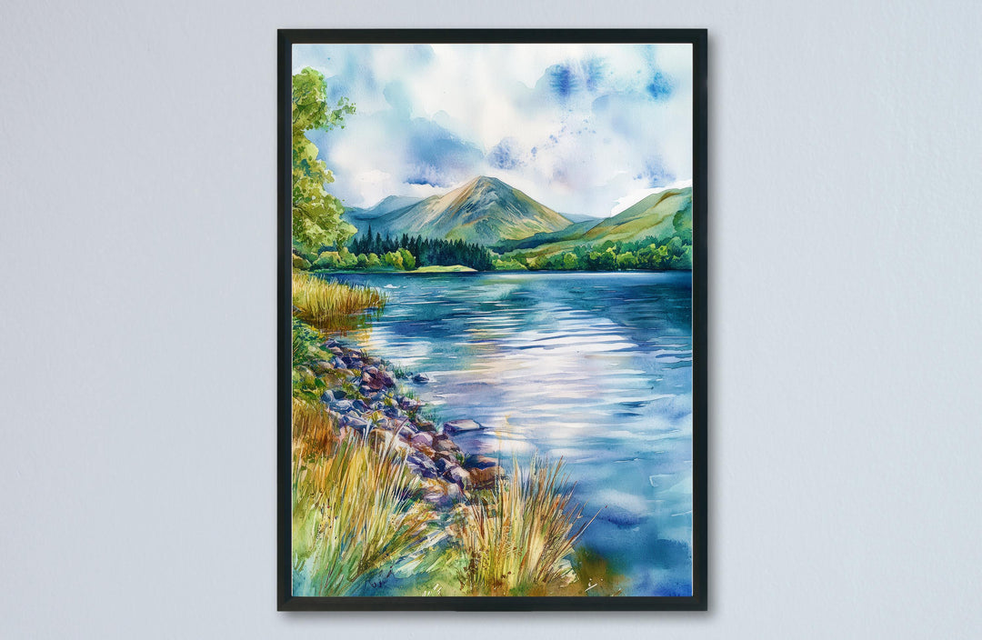 Loweswater Watercolor Poster Wall Art Loweswater Wall Decor Home Décor Loweswater Gift United Kingdom Art Lover Gift, Travel Souvenir Print