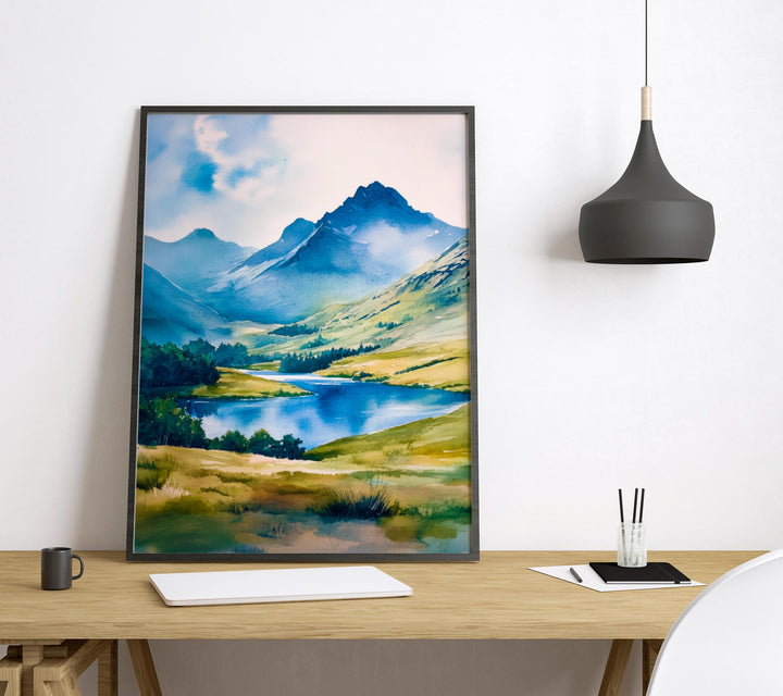 Langdale Watercolor Poster Wall Art Langdale Wall Decor Home Décor Langdale Gift United Kingdom Art Lover Gift, Travel Souvenir Print