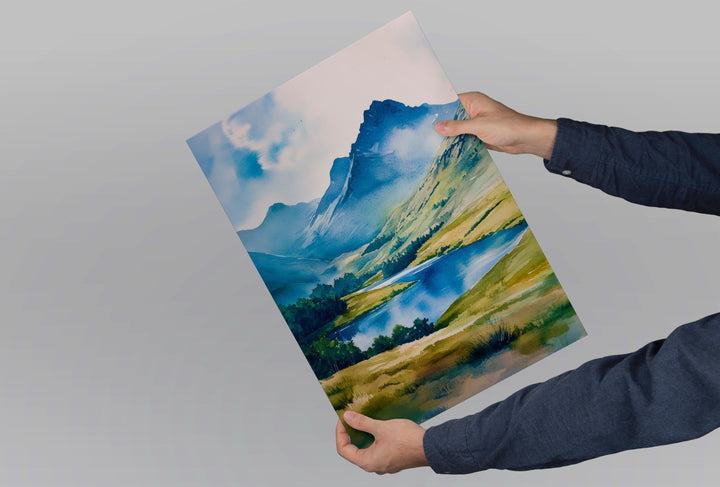 Langdale Watercolor Poster Wall Art Langdale Wall Decor Home Décor Langdale Gift United Kingdom Art Lover Gift, Travel Souvenir Print