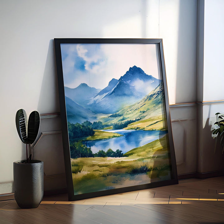 Langdale Watercolor Poster Wall Art Langdale Wall Decor Home Décor Langdale Gift United Kingdom Art Lover Gift, Travel Souvenir Print