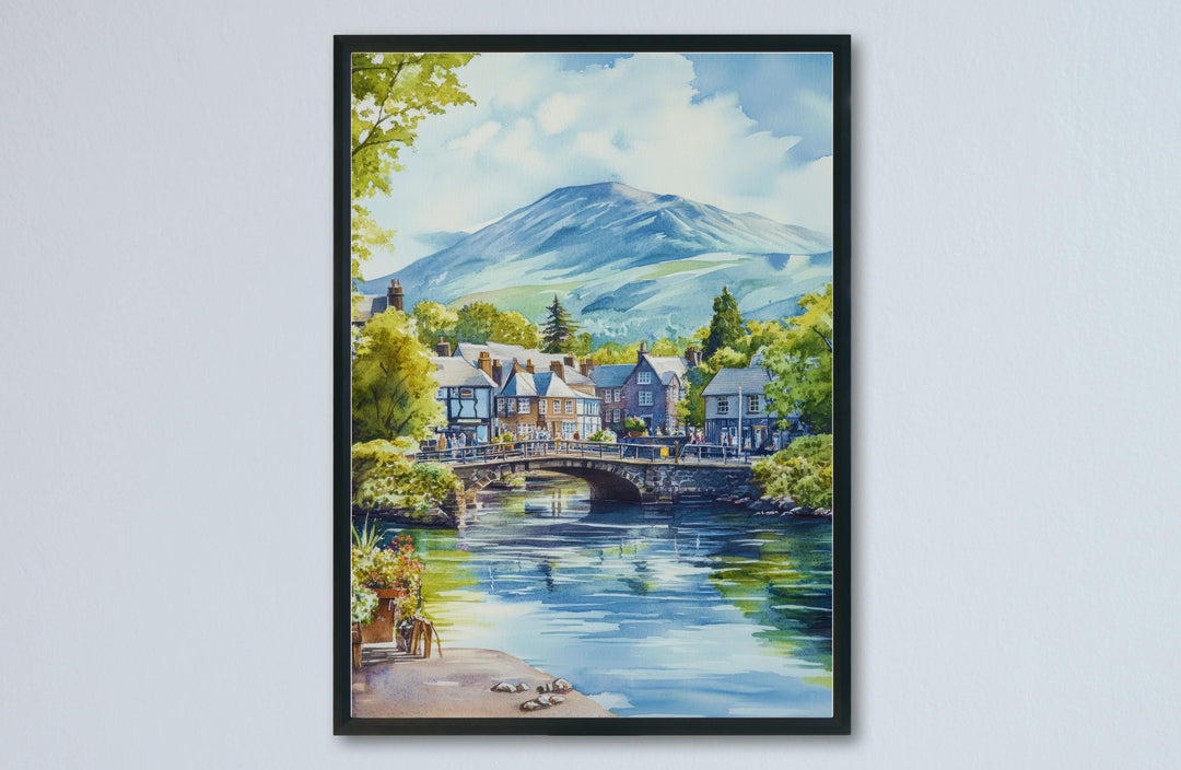 Keswick Watercolor Poster Wall Art Keswick Wall Decor Home Décor Keswick Gift United Kingdom Art Lover Gift, Travel Souvenir Print
