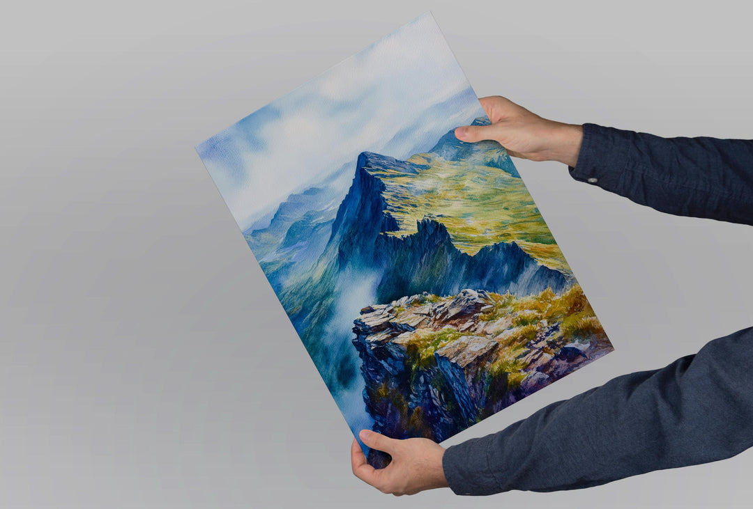 Helvellyn Watercolor Poster Wall Art Helvellyn Wall Decor Home Décor Helvellyn Gift United Kingdom Art Lover Gift, Travel Souvenir Print