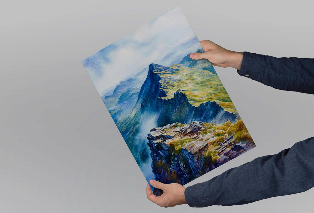 Helvellyn Watercolor Poster Wall Art Helvellyn Wall Decor Home Décor Helvellyn Gift United Kingdom Art Lover Gift, Travel Souvenir Print