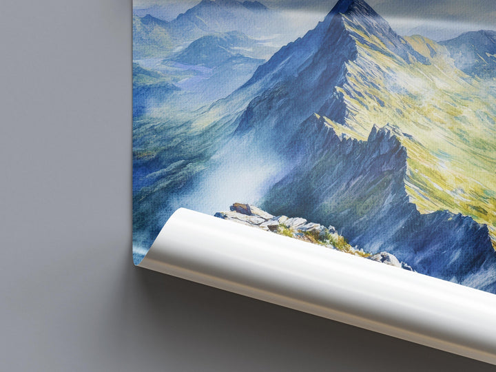 Helvellyn Watercolor Poster Wall Art Helvellyn Wall Decor Home Décor Helvellyn Gift United Kingdom Art Lover Gift, Travel Souvenir Print