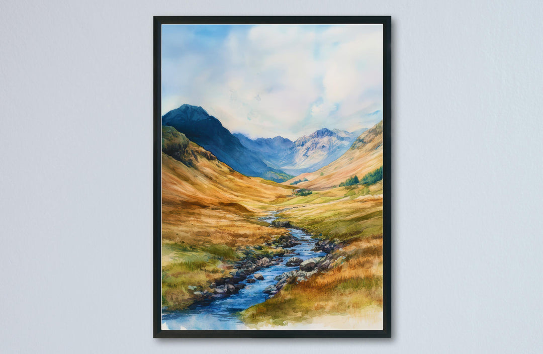 Great Langdale Watercolor Poster Wall Art Great Langdale Wall Decor Home Décor Great Langdale Gift United Kingdom Art Lover Gift