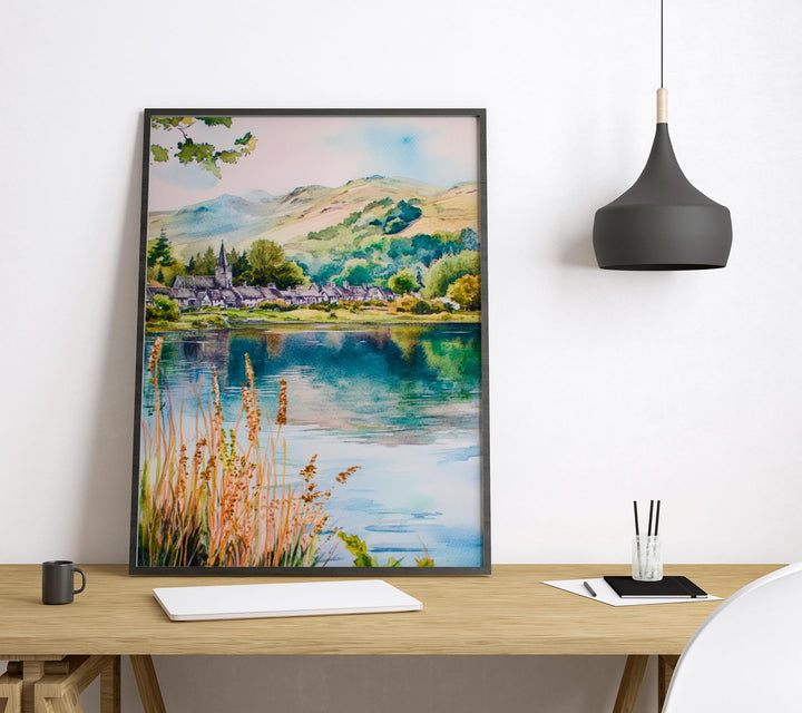 Grasmere Watercolor Poster Wall Art Grasmere Wall Decor Home Décor Grasmere Gift United Kingdom Art Lover Gift, Travel Souvenir Print