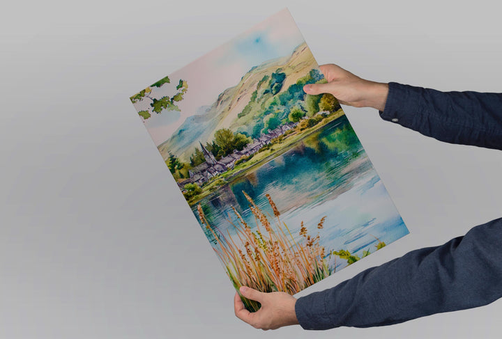 Grasmere Watercolor Poster Wall Art Grasmere Wall Decor Home Décor Grasmere Gift United Kingdom Art Lover Gift, Travel Souvenir Print