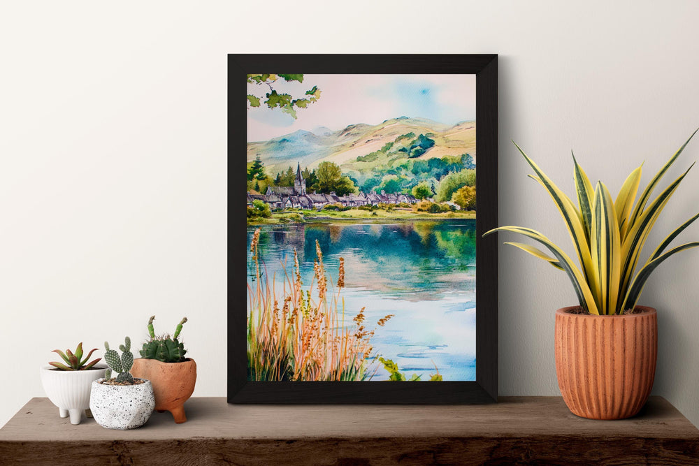 Grasmere Watercolor Poster Wall Art Grasmere Wall Decor Home Décor Grasmere Gift United Kingdom Art Lover Gift, Travel Souvenir Print