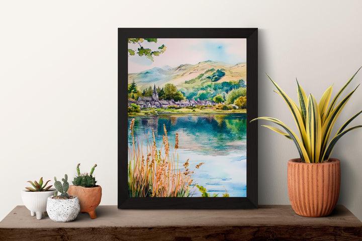 Grasmere Watercolor Poster Wall Art Grasmere Wall Decor Home Décor Grasmere Gift United Kingdom Art Lover Gift, Travel Souvenir Print