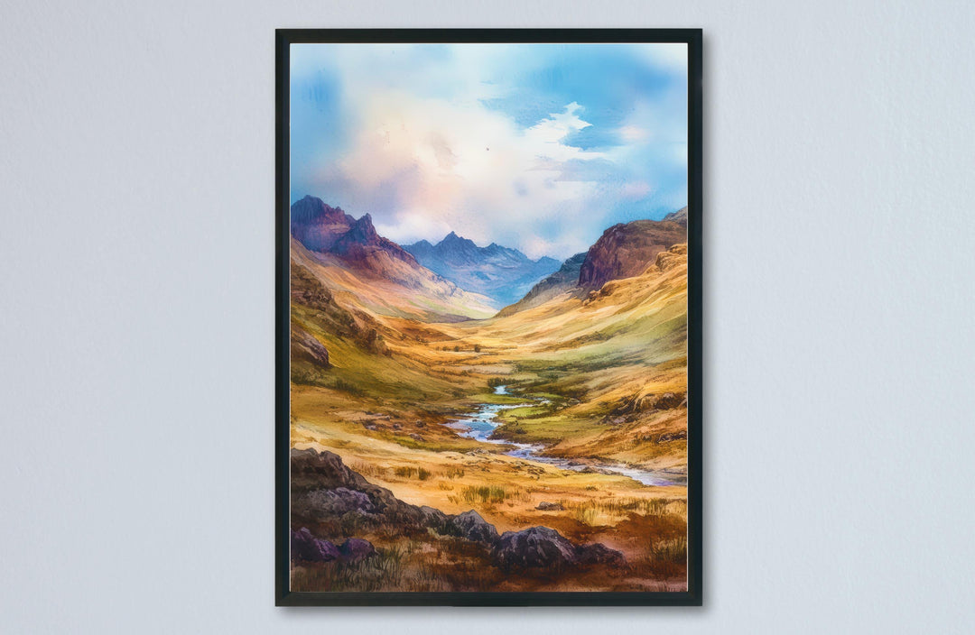 Eskdale Watercolor Poster Wall Art Eskdale Wall Hanging Home Décor Eskdale Gift Art Lovers United Kingdom Art Lover Gift