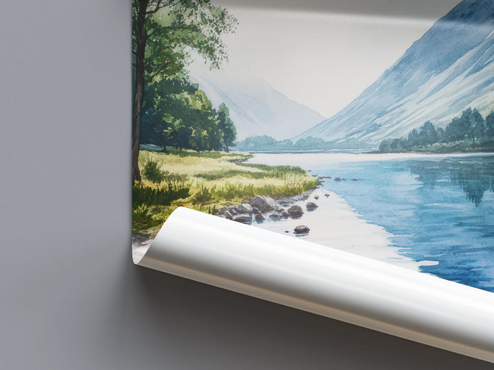 Buttermere Watercolor Poster Wall Art Buttermere Wall Hanging Home Décor Buttermere Gift Art Lovers United Kingdom Art Lover Gift