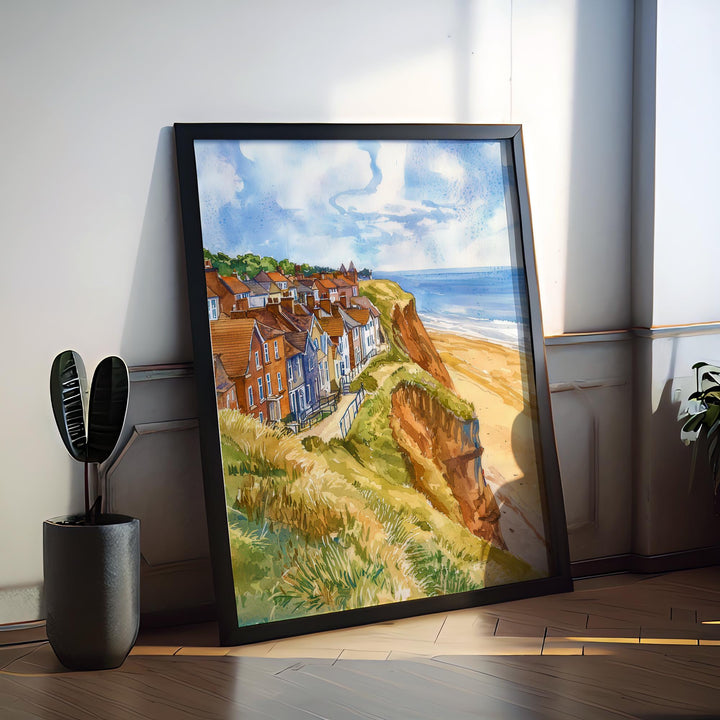 Filey Watercolor Poster Wall Art Filey Wall Hanging Home Décor Filey Gift Art Lovers United Kingdom Wall Art