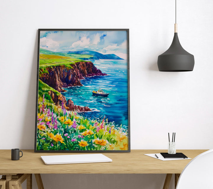 Dingle Peninsula Watercolor Poster Wall Art Dingle Peninsula Wall Hanging Home Décor Dingle Peninsula Gift Art Lovers Ireland Wall Art