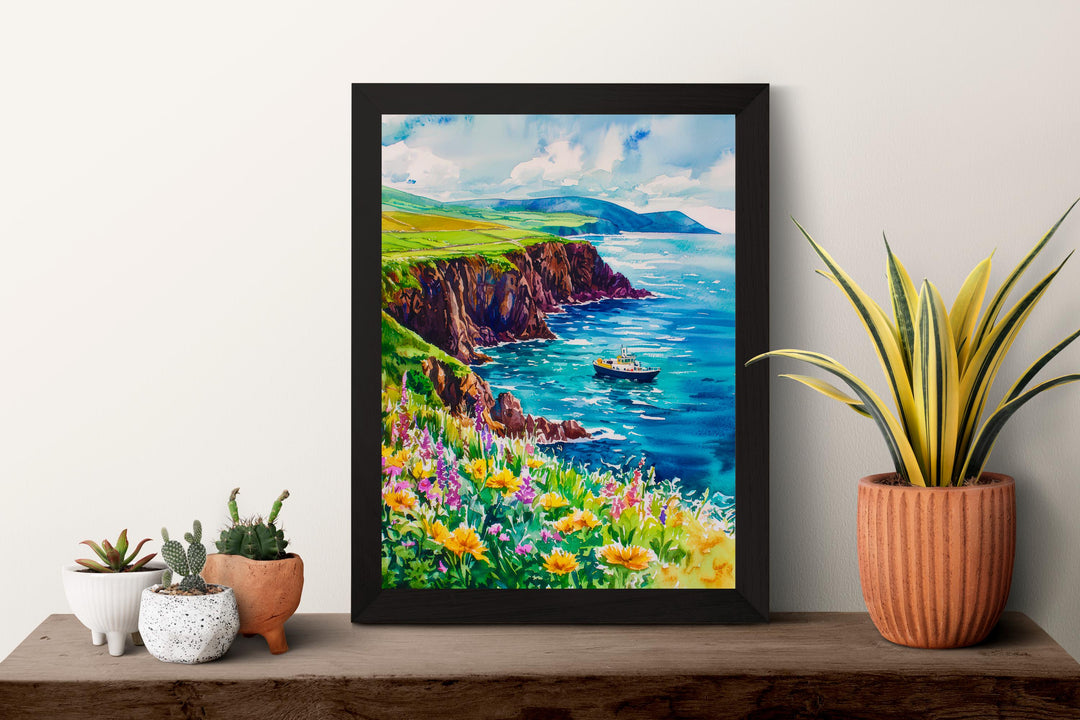 Dingle Peninsula Watercolor Poster Wall Art Dingle Peninsula Wall Hanging Home Décor Dingle Peninsula Gift Art Lovers Ireland Wall Art