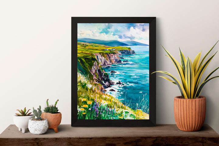 Dingle Peninsula Watercolor Poster Wall Art Dingle Peninsula Wall Hanging Home Décor Dingle Peninsula Gift Art Lovers Ireland Wall Art
