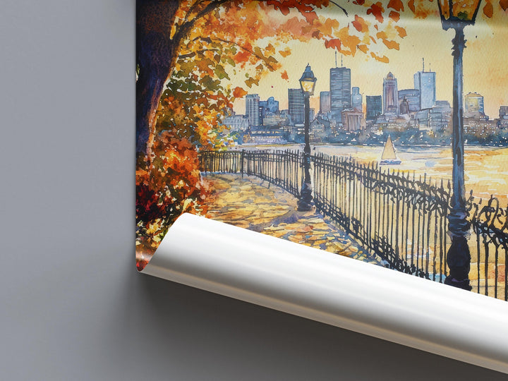 Boston Watercolor Poster Wall Art Boston Wall Hanging Home Décor Boston Gift Art Lovers United States Wall Art