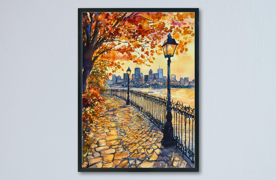 Boston Watercolor Poster Wall Art Boston Wall Hanging Home Décor Boston Gift Art Lovers United States Wall Art