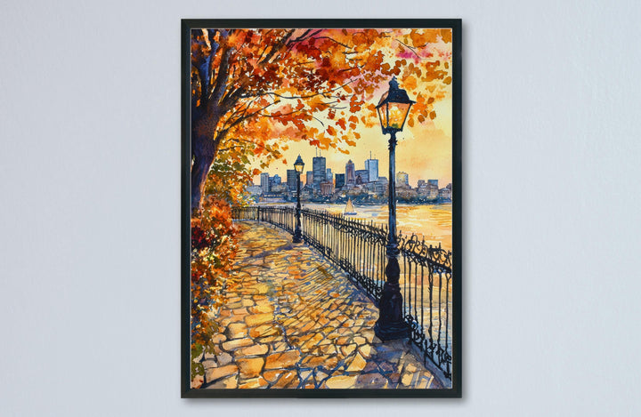Boston Watercolor Poster Wall Art Boston Wall Hanging Home Décor Boston Gift Art Lovers United States Wall Art