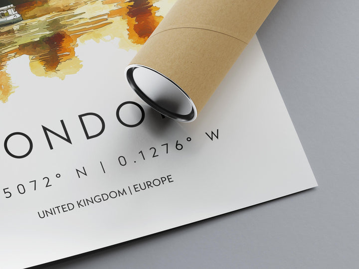London Watercolor Poster Wall Art London Wall Hanging Home Décor London Gift Art Lovers United Kingdom Wall Art