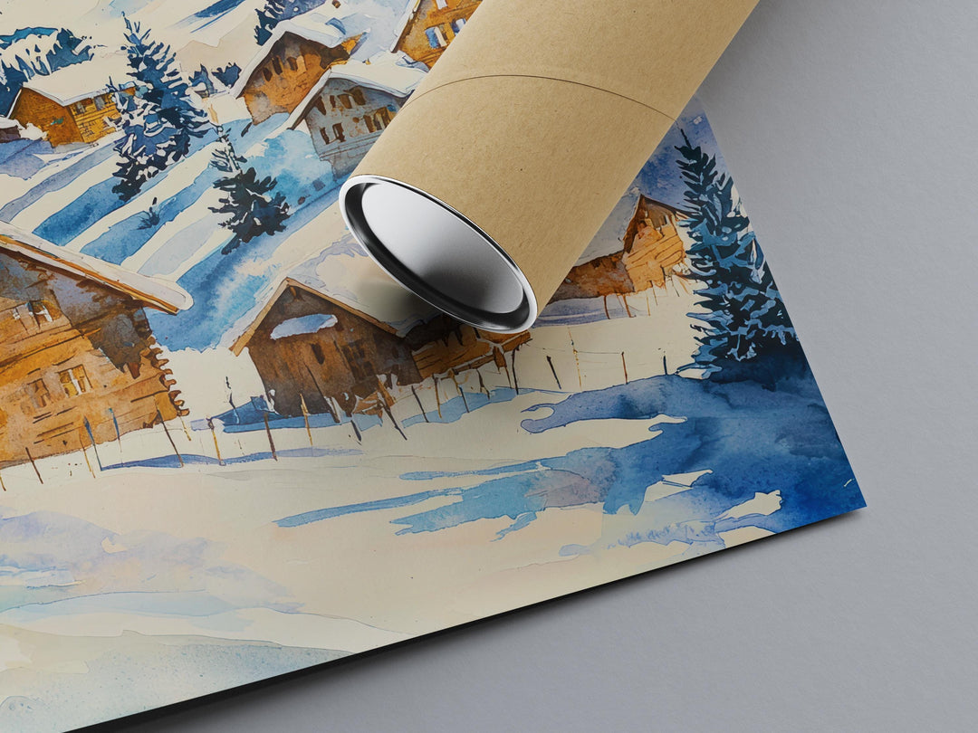 Arosa watercolor poster Wall Art Arosa Wall Hanging Home Décor Arosa Gift Art Lovers Switzerland Art Lover Gift Switzerland wall art