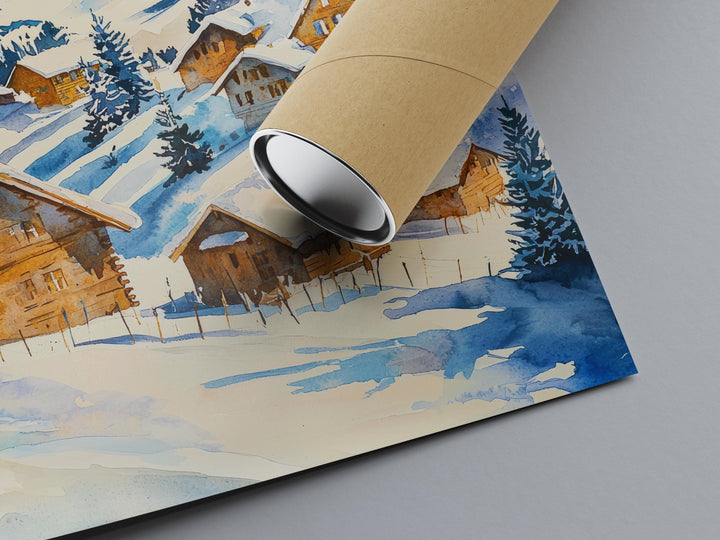 Arosa watercolor poster Wall Art Arosa Wall Hanging Home Décor Arosa Gift Art Lovers Switzerland Art Lover Gift Switzerland wall art