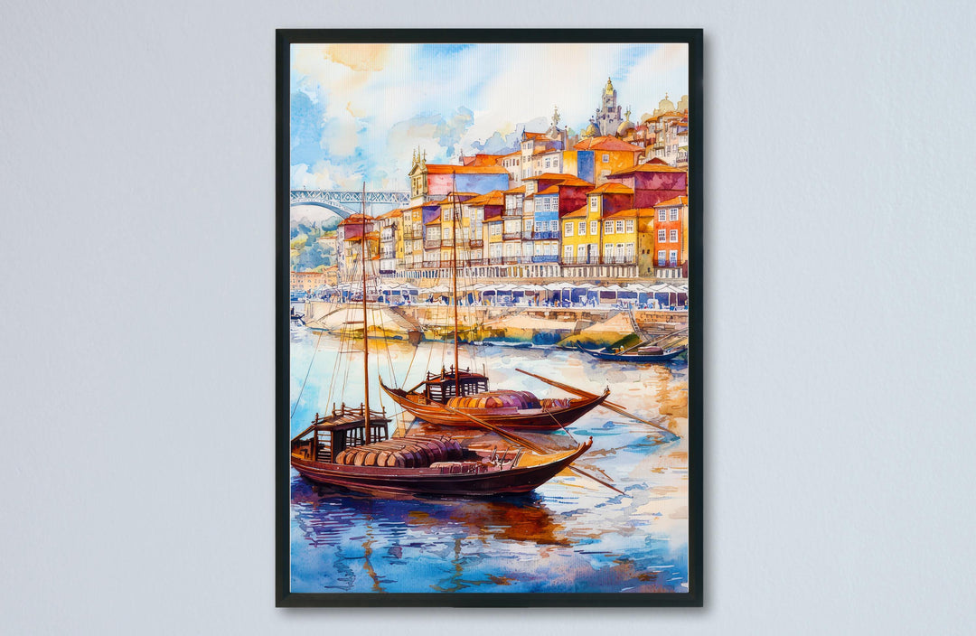 Porto watercolor poster Wall Art Porto Wall Hanging Home Décor Porto Gift Art Lovers Portugal Art Lover Gift Portugal wall art