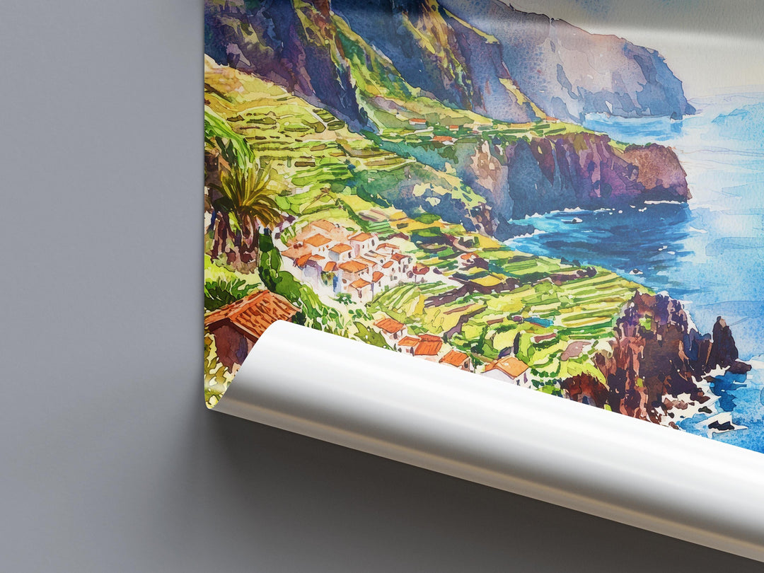 Madeira watercolor poster Wall Art Madeira Wall Hanging Home Décor Madeira Gift Art Lovers Portugal Art Lover Gift Portugal wall art