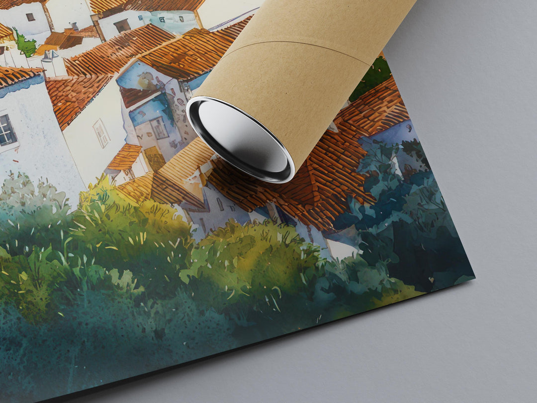 Evora watercolor poster Wall Art Evora Wall Hanging Home Décor Evora Gift Art Lovers Portugal Art Lover Gift Portugal wall art