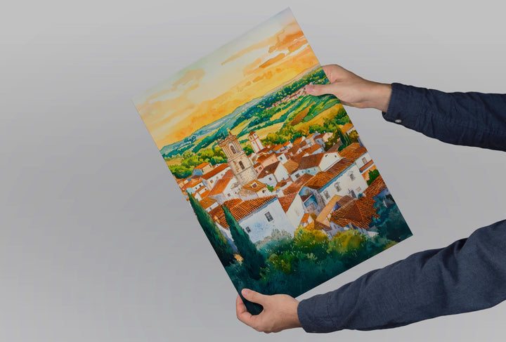 Evora watercolor poster Wall Art Evora Wall Hanging Home Décor Evora Gift Art Lovers Portugal Art Lover Gift Portugal wall art