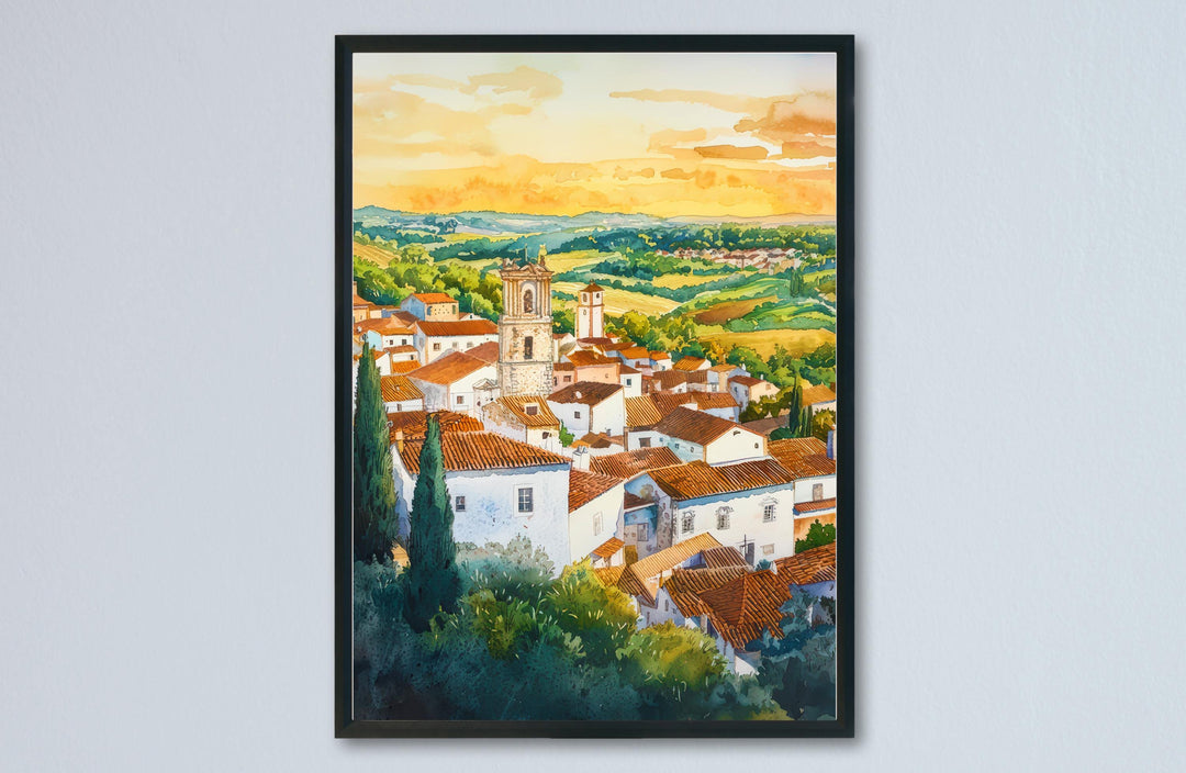 Evora watercolor poster Wall Art Evora Wall Hanging Home Décor Evora Gift Art Lovers Portugal Art Lover Gift Portugal wall art
